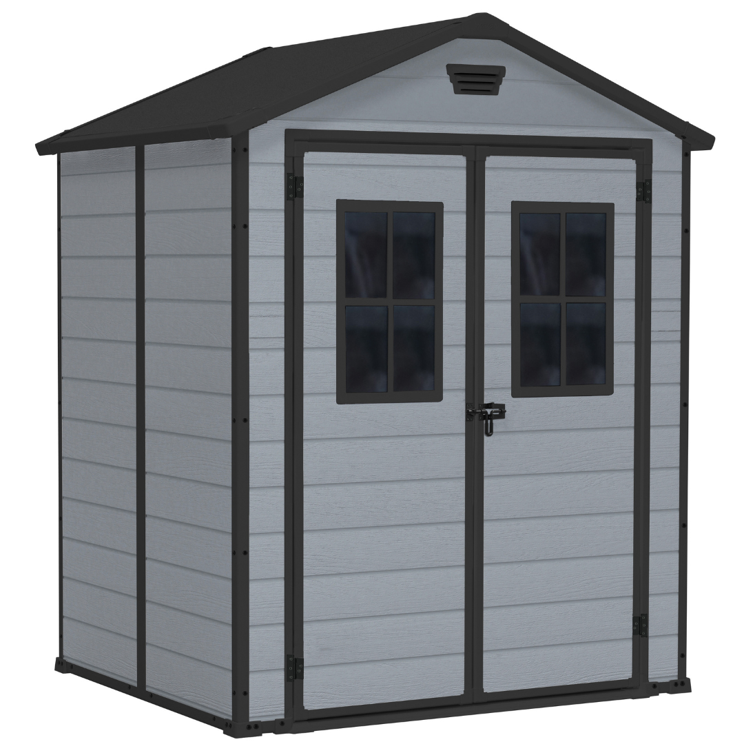 Manor 6x5ft Outdoor Garden Shed – Weather-Resistant Resin Storage Shed | ASCAPA