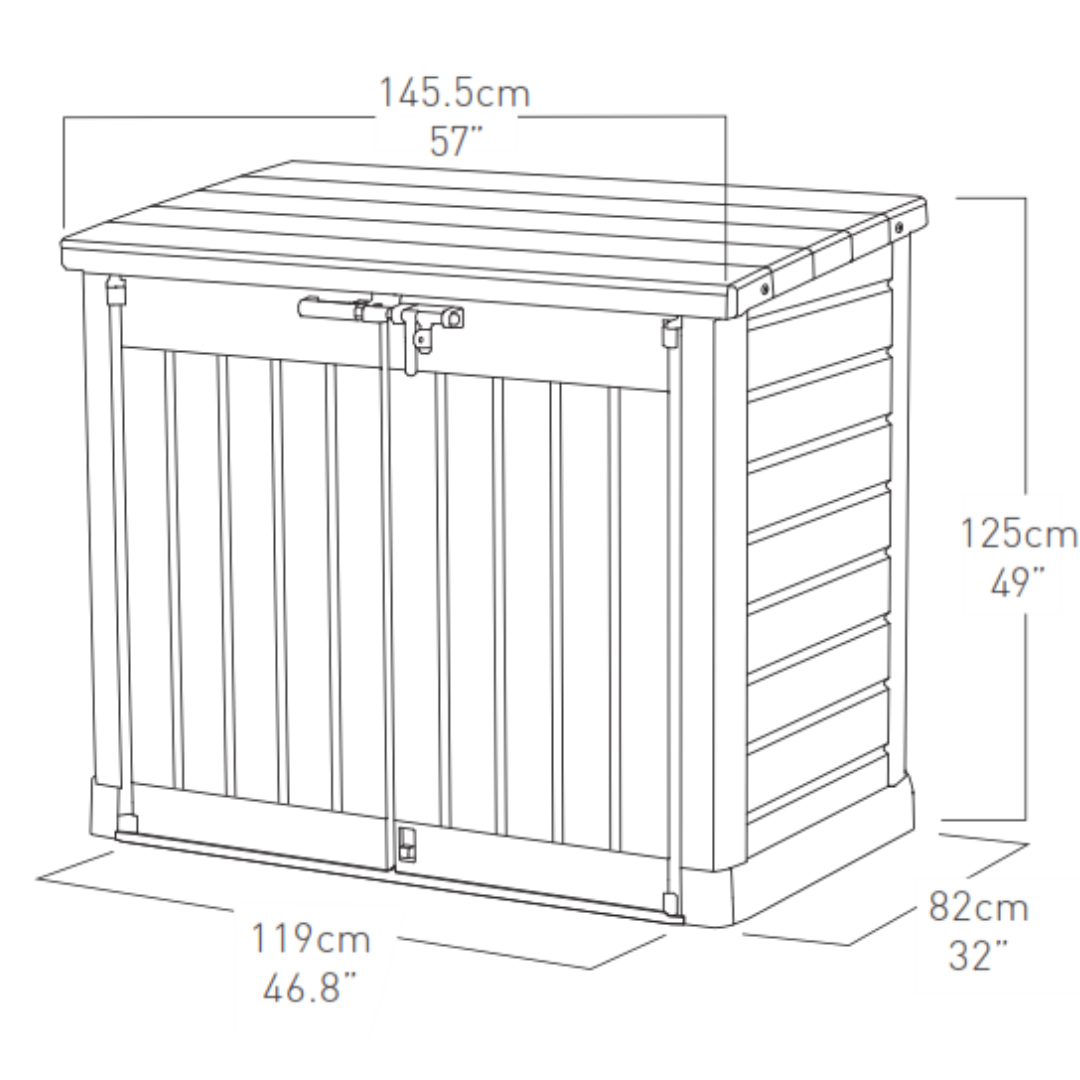 Store It Out Max Outdoor Storage Box – 1200L Weather-Resistant Garden Storage Unit | ASCAPA