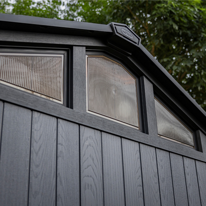 Stronghold 8x6ft Premium Outdoor Storage Shed – 2.5m x 1.7m Grey Resin Garden Shed
