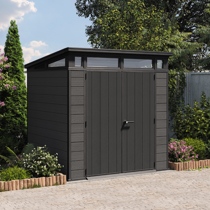 Cortina 7x7ft Premium Outdoor Garden Shed – 2.1m x 2.1m Resin Storage Shed