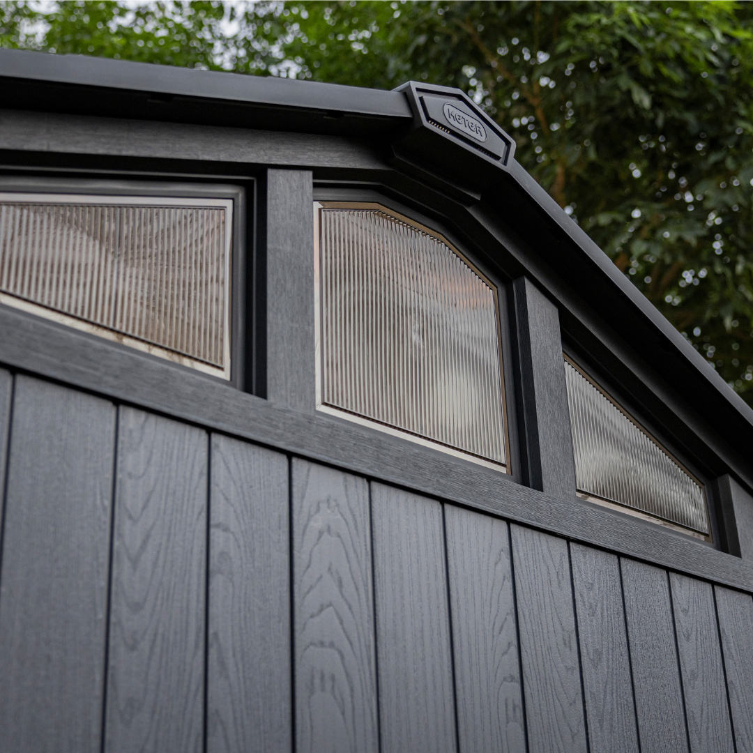 Stronghold 10x15ft Premium Outdoor Storage Shed – 3m x 4.5m Grey Resin Garden Shed