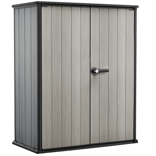 High Store PLUS Outdoor Storage Cabinet – 1400L Weather-Resistant Resin Garden Storage