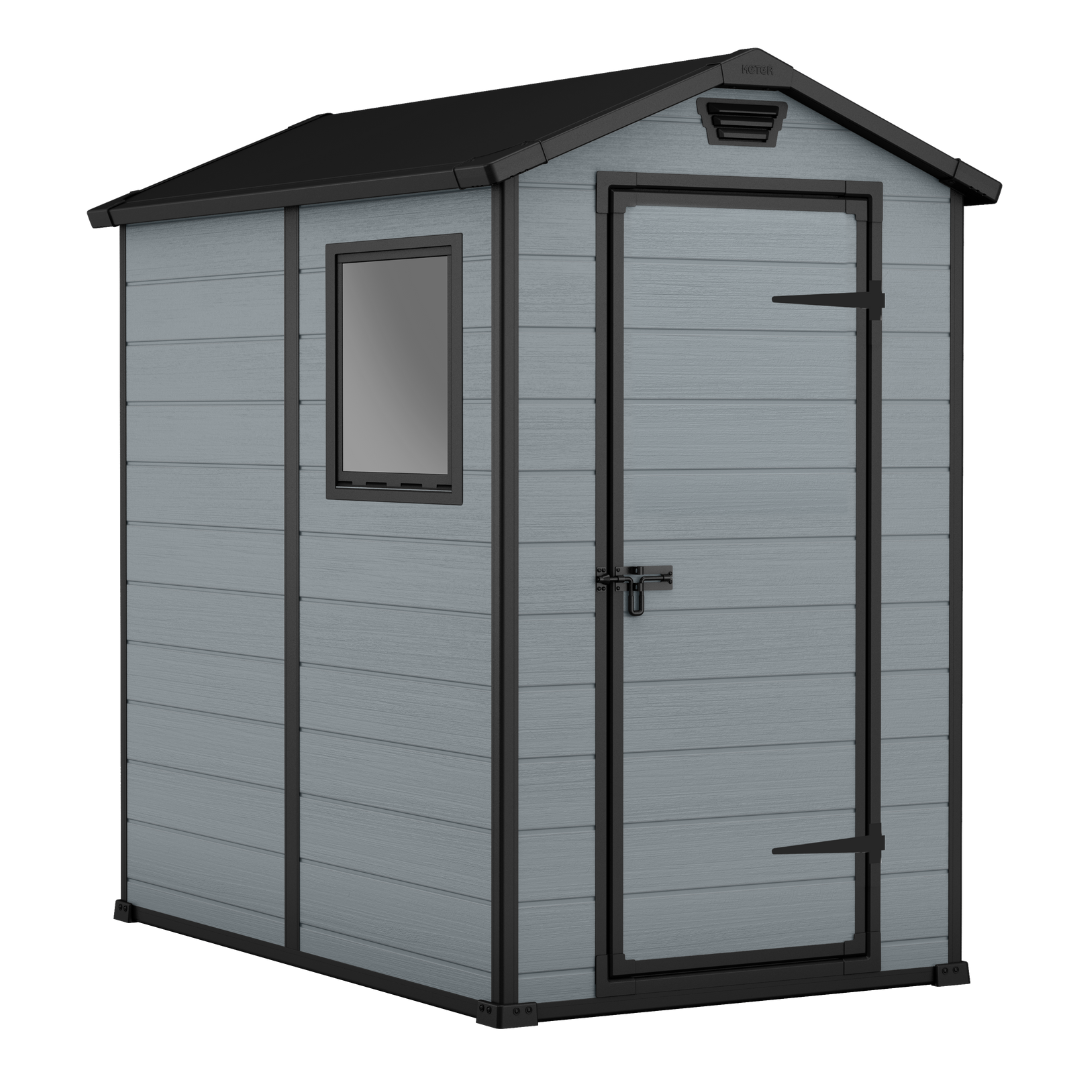 Manor 4x6ft Outdoor Garden Shed – Weather-Resistant Resin Storage Shed